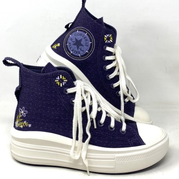 Converse Shoes - Converse Chuck Taylor Move Platform Women Shoes High Lilac Canvas Casual A05070C